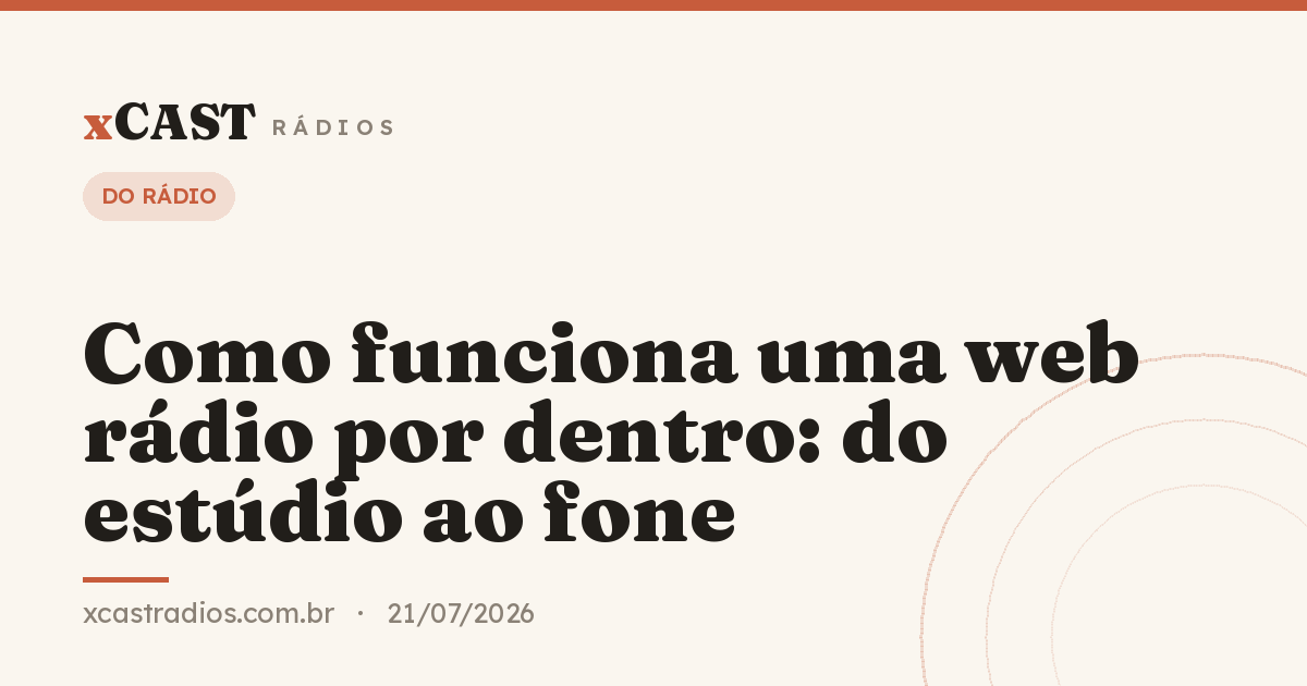 Como funciona uma web rádio por dentro: do estúdio ao fone